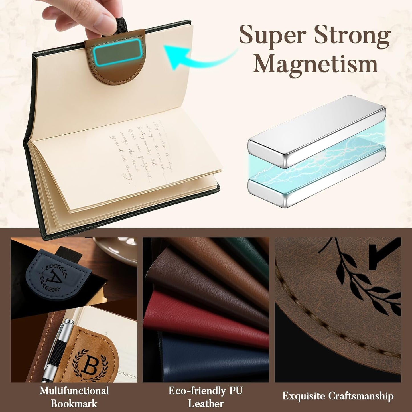 Personalized Leather Magnetic Bookmark™